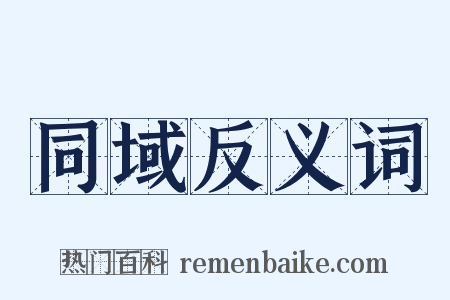 同域反义词是什么意思的图片